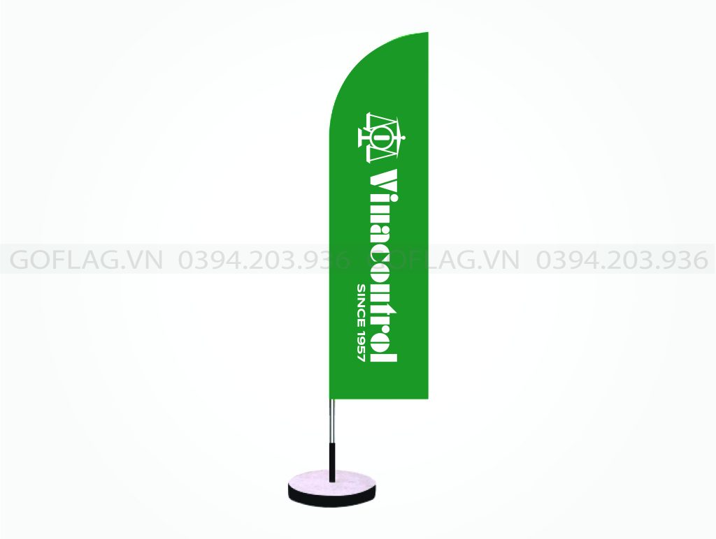 cờ phướn cánh buồm đế bê tông